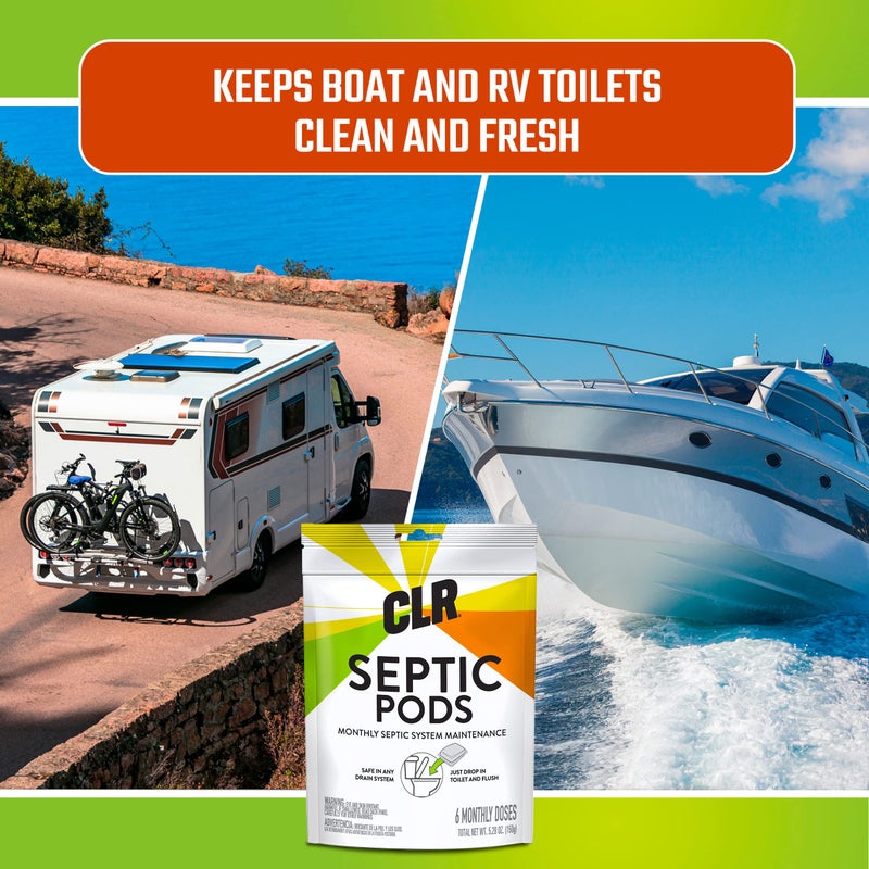 CLR Septic System Treatment Pods, Hassle-Free, Dissolvable and Easy to Flush, Formulated with Biobased Ingredients, Helps prevent Clogs and Build-up, 1 Year Supply - Image 5